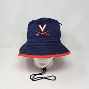 New Era Virginia Cavaliers NCAA Floppy Navy Orange Game Day Bucket Hat Team Logo